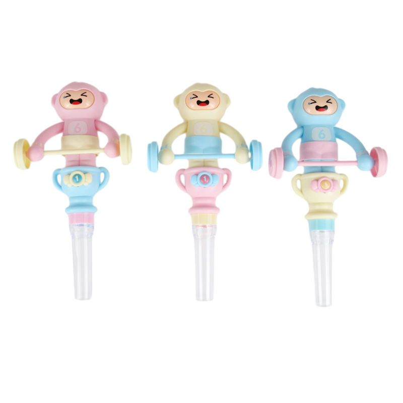 candy toy weightlifting monkey